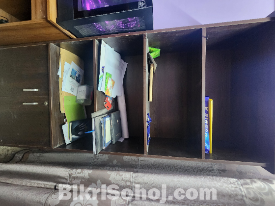 Wooden Storage Cabinet with Shelves